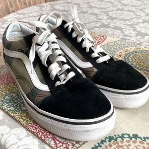 Barely (and gently used) camo Vans size 8 Women’s